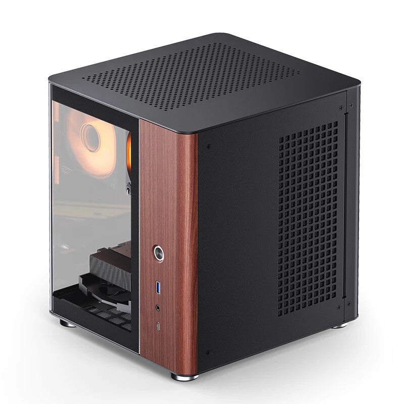 Jonsbo TK-0 BLACK computer case Black, Wood - image 9
