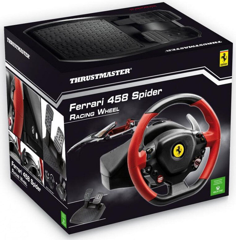 Thrustmaster Ferrari 458 Spider Black, Red USB Steering wheel + Pedals Xbox One