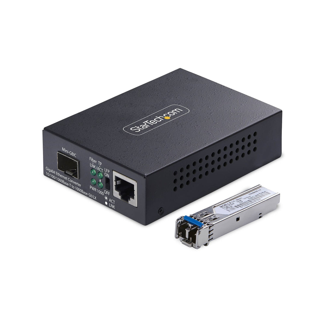 StarTech.com Single-Mode (SM) LC Fiber Media Converter for 10/100/1000 Networks, Standalone Gigabit Ethernet