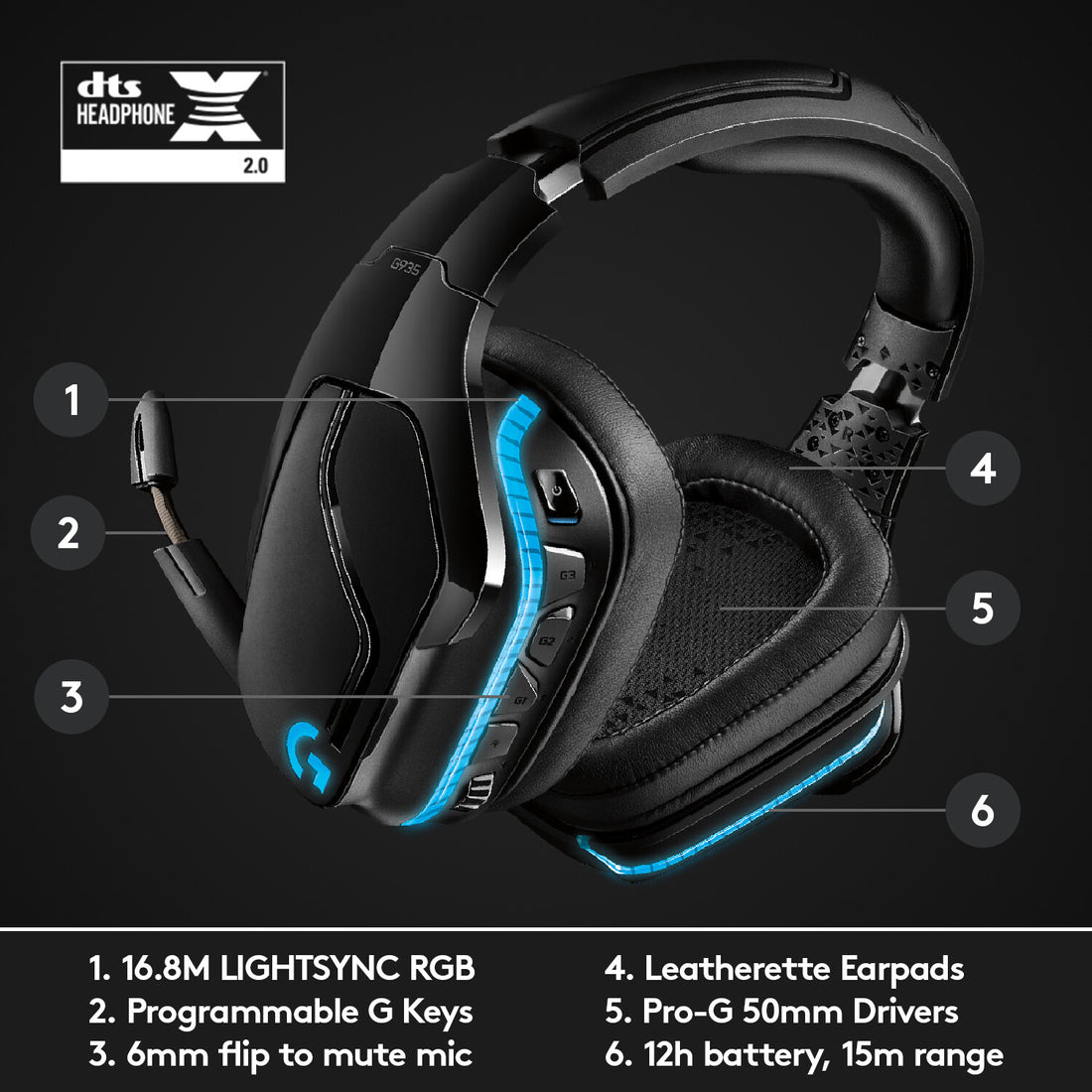Logitech G G935 Gaming Headset - image 6