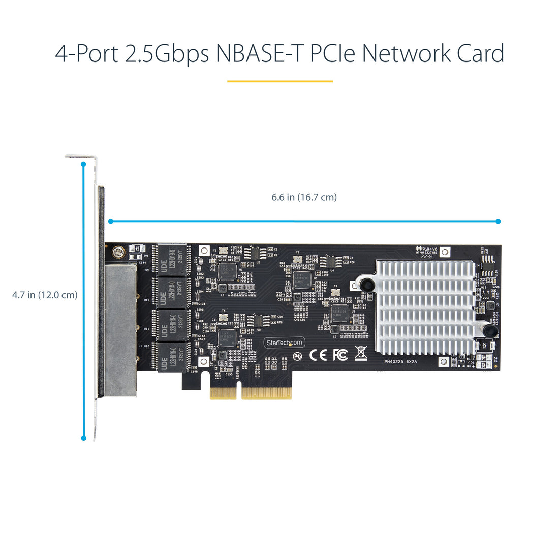 StarTech.com 4-Port 2.5Gbps NBASE-T PCIe Network Card, Intel I225-V, Quad-Port Computer Network Card - image 10