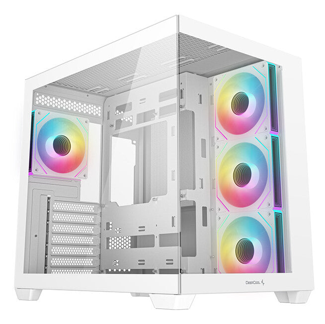 DeepCool CG530 4F Dual Chamber Mid-Tower ATX PC Case - White