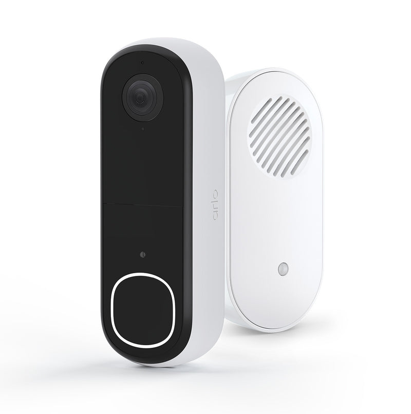 Arlo Essential 2K Video Doorbell & Chime White