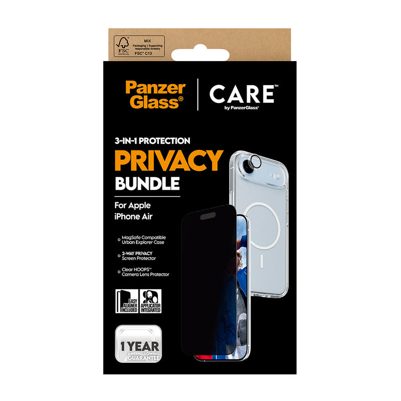 PanzerGlass ® | CARE by ® 3-in-1 Flagship Privacy Bundle iPhone Air
