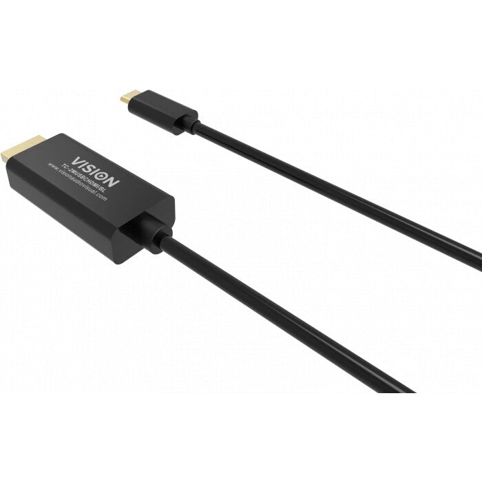 Vision TC 2MUSBCDP8K/BL DisplayPort cable 2 m USB Type-C Black - image 5