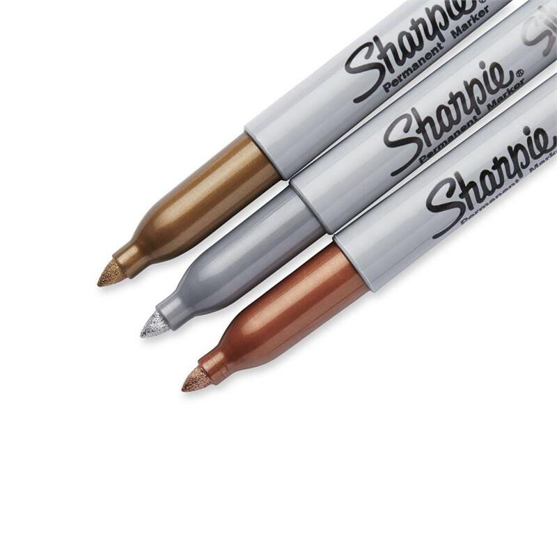 Sharpie 1986006 marker 3 Fine tip Bronze, Gold, Silver - image 2