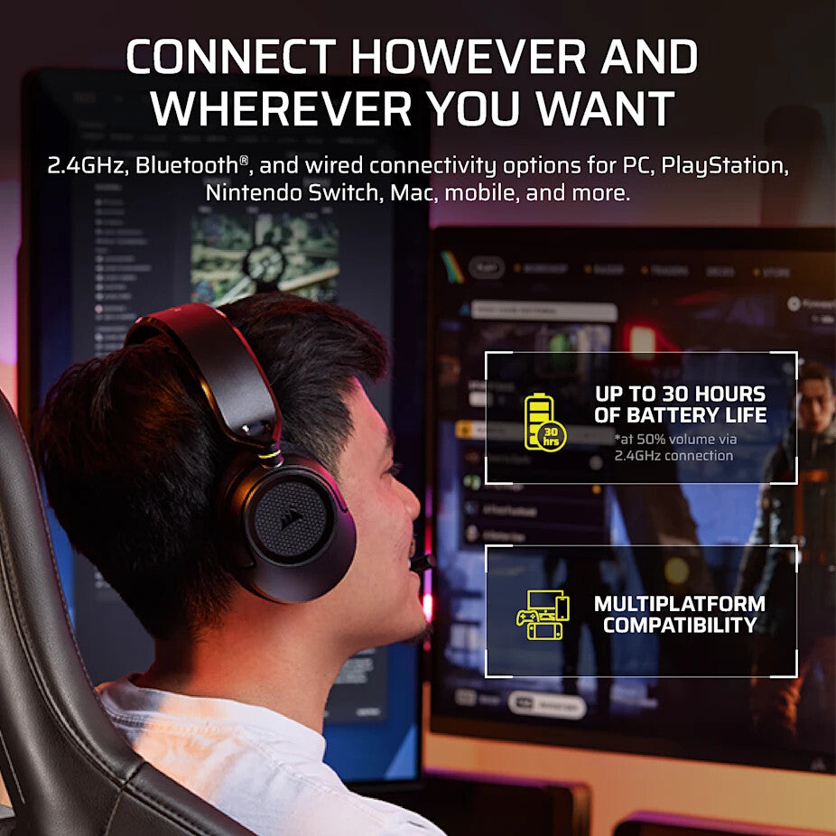 Corsair HS35 v3 Headset Wireless Head-band Gaming Bluetooth Black - image 4