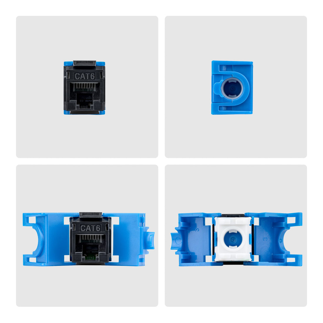 StarTech.com Cat6 Keystone Jack, 24-Pack RJ45 Ethernet Keystone Jacks, UTP Cat6 Wall Jack, 180-Degree - image 4