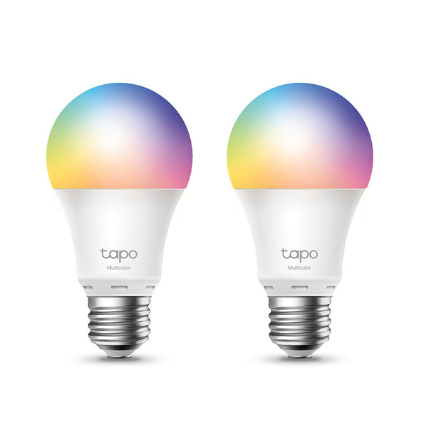 TP-Link Tapo Smart Wi-Fi Light Bulb, Multicolor, E27, 2-Pack