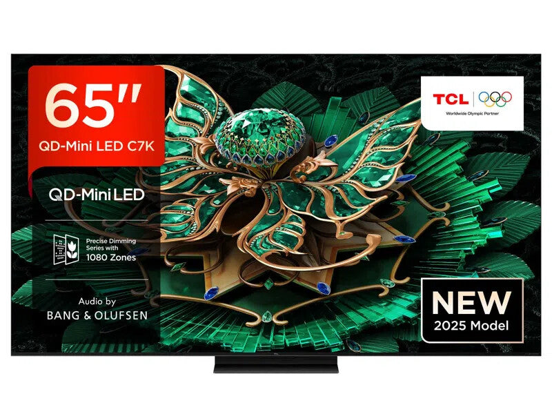 TCL C7K 65" Premium QD-Mini LED 144Hz 4K HDR Smart Google TV, with Bang & Olufsen Audio