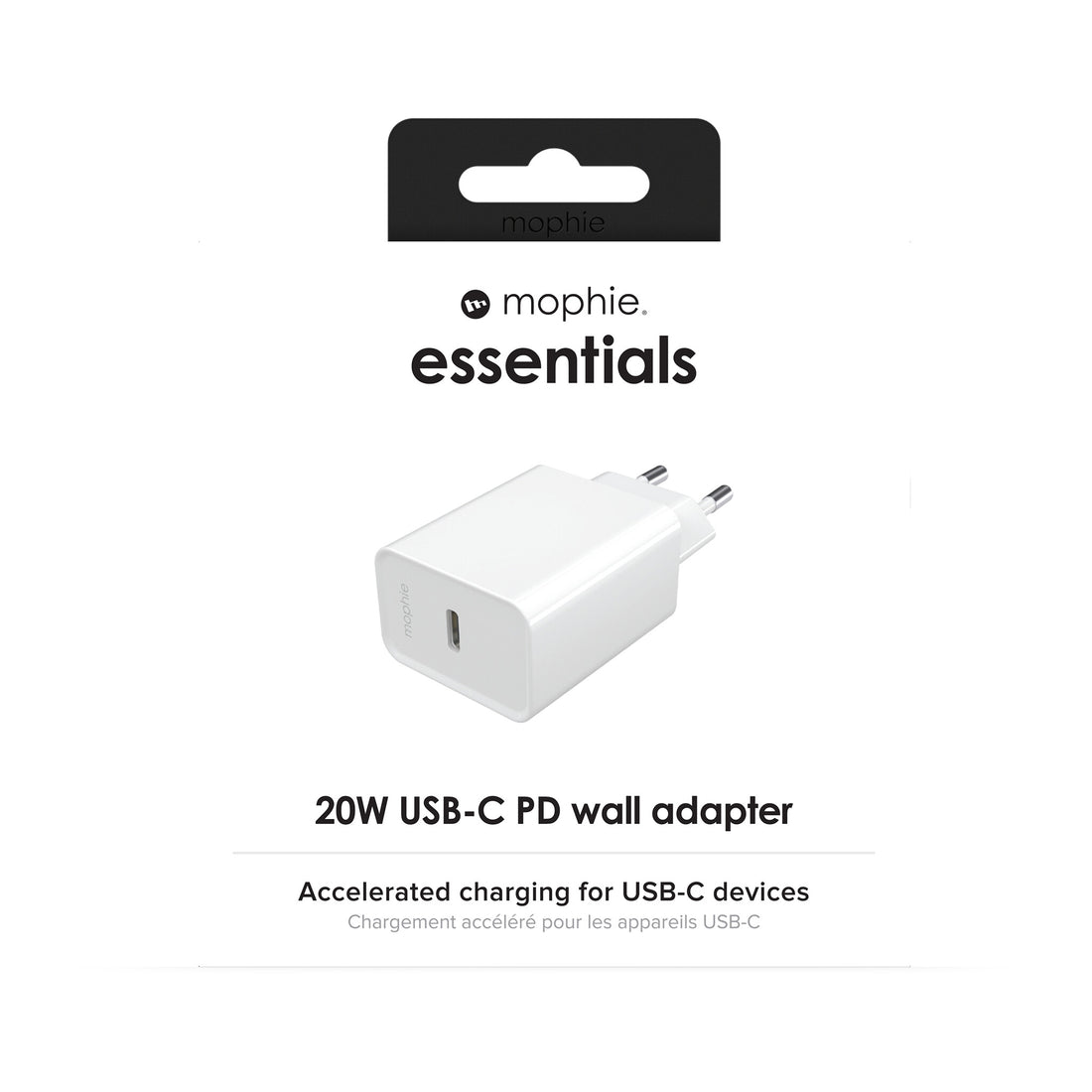 mophie essentials 20W USB-C PD wall adapter Universal White AC Fast charging Indoor - image 5