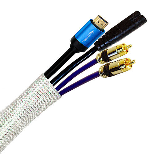 Cablenet 25m Braided Sleeving 20mm-40mm (64mm max) LSOH White | Back to ...