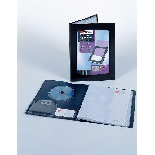 Rexel Clearview A3 Display Book 24-Pocket Black - image 2