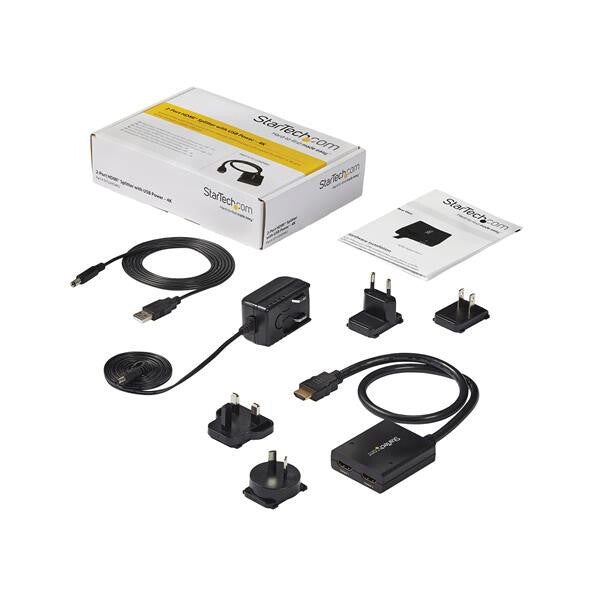 StarTech.com 4K HDMI 2-Port Video Splitter – 1x2 HDMI Splitter – Powered by USB or Power Adapter – 4K 30Hz - image 7