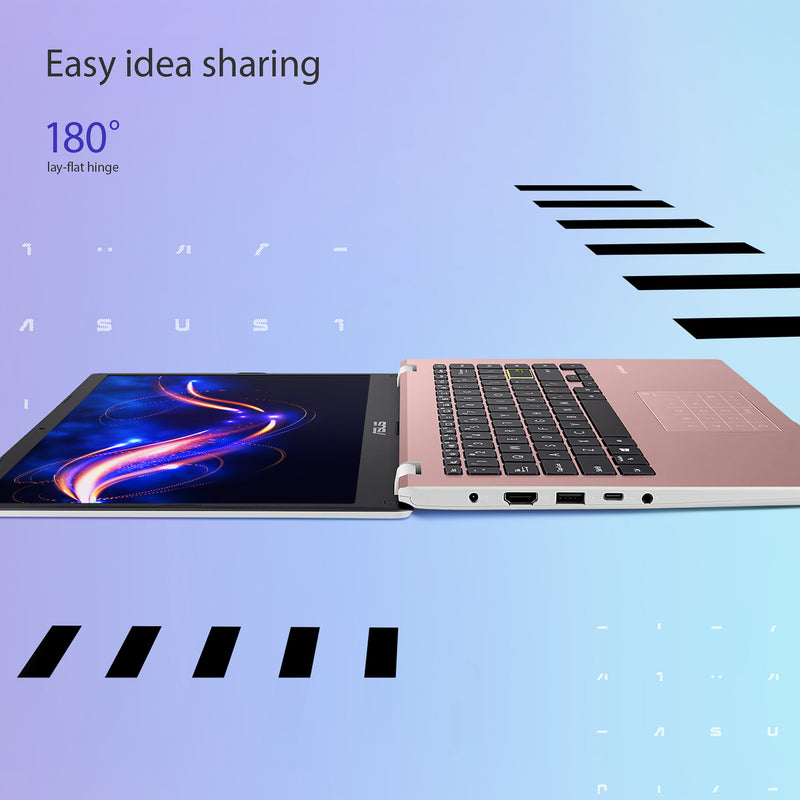 ASUS Vivobook Go 14,  Intel® Celeron® N N4500 Laptop, 14" Full HD  Screen, 4GB RAM, 128GB Storage, Windows 11 Home, Pink (E410KA-EK592WS)