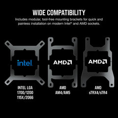 Corsair H150I ELITE Processor All-in-one liquid cooler 12 cm White 1 pc(s)