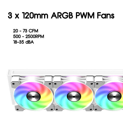 VIDA Trifrost 360 Processor All-in-one liquid cooler 12 cm White 1 pc(s)