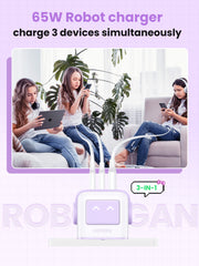 Ugreen USB-A+2C 65W UNO GAN CHARGER Mobile computer, Mobile phone, Laptop, Tablet, Watch AC, USB Indoor