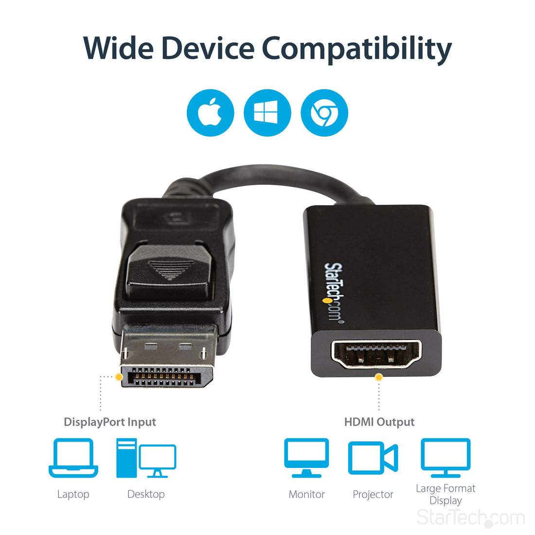 StarTech.com DisplayPort to HDMI Adapter - 4K 60Hz Active DP 1.4 to HDMI 2.0 Video Converter - DP to HDMI - image 12