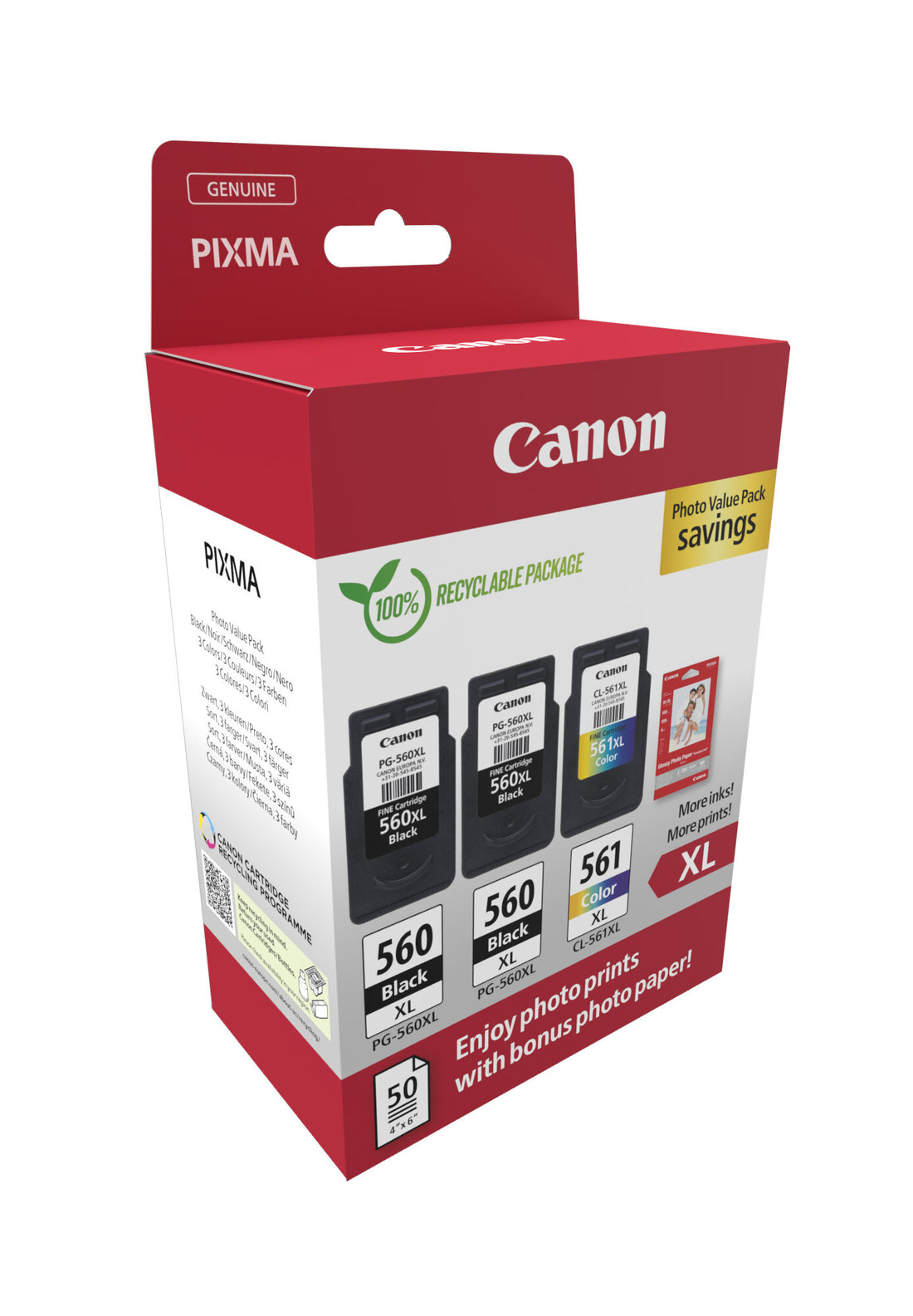 Canon 3712C012 ink cartridge 3 Original High (XL) Yield Black, Cyan, Magenta, Yellow - image 2