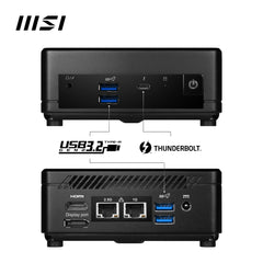 MSI Cubi 5 12M Intel Core i5 1235U Desktop PC, NUC, SFF, Mini Computer, HTPC, (8GB RAM, 512GB SSD, Windows 11 PRO), IRIS XE Graphics/ThunderBolt 4/Type C/HDMI/DisplayPort/Dual LAN/WiFi 6E/BT 5.3/VESA