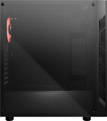 MSI MAG VAMPIRIC 011C Mid Tower Gaming Computer Case 'Black AMD RYZEN Edition, 1x 120mm RGB Fan, RGB Front Panel, Tempered Glass Panel, ATX, mATX, mini-ITX'