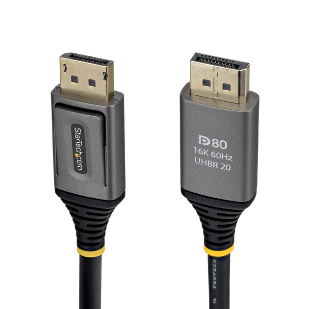 StarTech.com 2m DisplayPort 2.1 Cable, VESA Certified DP80 DisplayPort ...