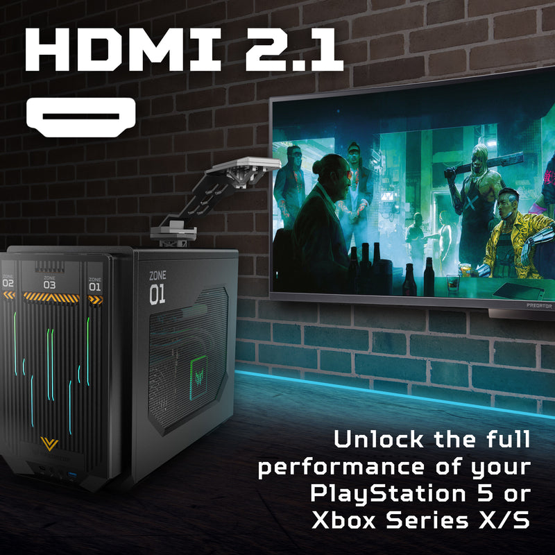 Acer X Predator X49X curved ultra-wide QD-OLED gaming monitor - 49", 32:9, QD-OLED, 1800R curve, Double Quad HD, 240Hz, 0.03ms, AMD FreeSync Premium, DisplayHDR 400 True Black, HDMI, DP & USB-C