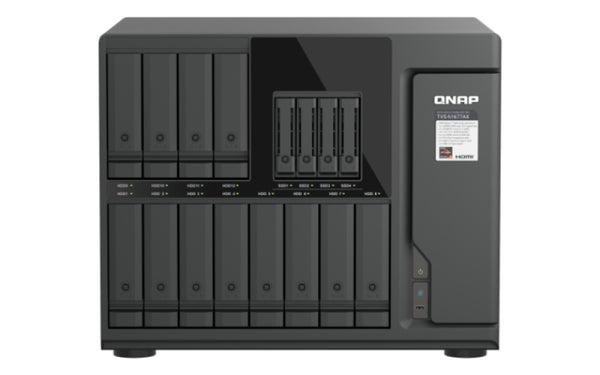 QNAP TVS-H1677AX-R5-16G NAS/storage server Tower AMD Ryzen™ 5 16 GB DDR5 0 TB QuTS hero Black