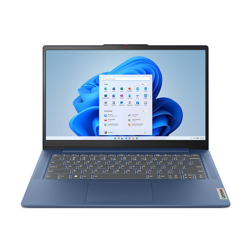 Lenovo IdeaPad Slim 3 14IAN8 Intel® N N100 Laptop 35.6 cm (14") Full HD 4 GB LPDDR5-SDRAM 128 GB Flash Wi-Fi 6 (802.11ax) Windows 11 Home in S mode UK English Blue
