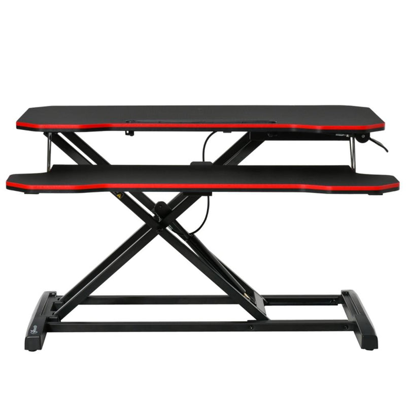 Vinsetto Standing Desk Liftable Computer Stand - Black/Red