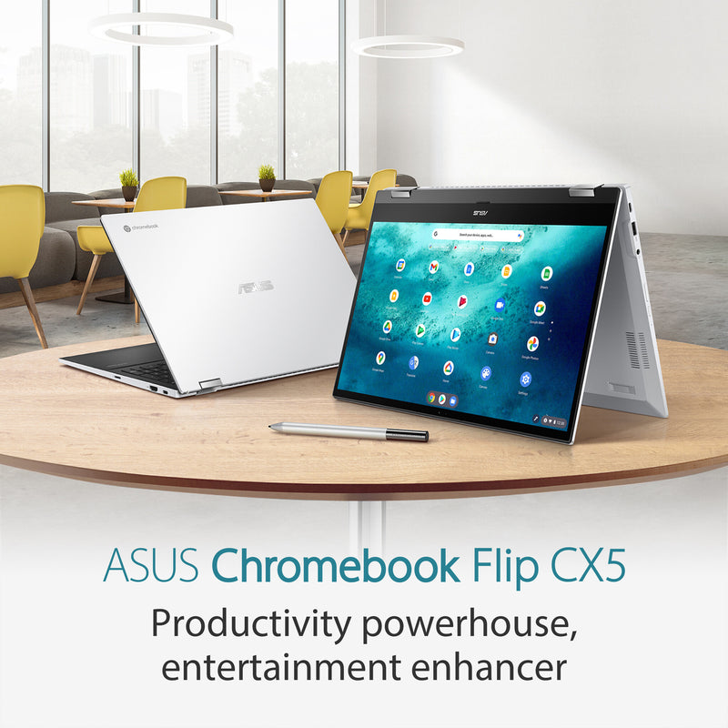 ASUS Chromebook Flip CX5 CX5500FEA-E60003 Intel® Core™ i5 i5-1135G7 39.6 cm (15.6") Touchscreen Full HD 8 GB LPDDR4x-SDRAM 256 GB SSD Wi-Fi 6 (802.11ax) ChromeOS White