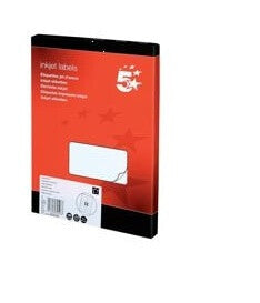 5Star 905025 self-adhesive label Rectangle Removable White 1400