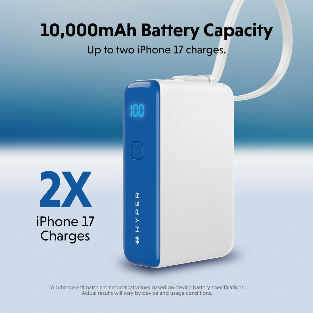 Targus HyperJuice Flex 10K 30W 5000 mAh White, Blue - image 5