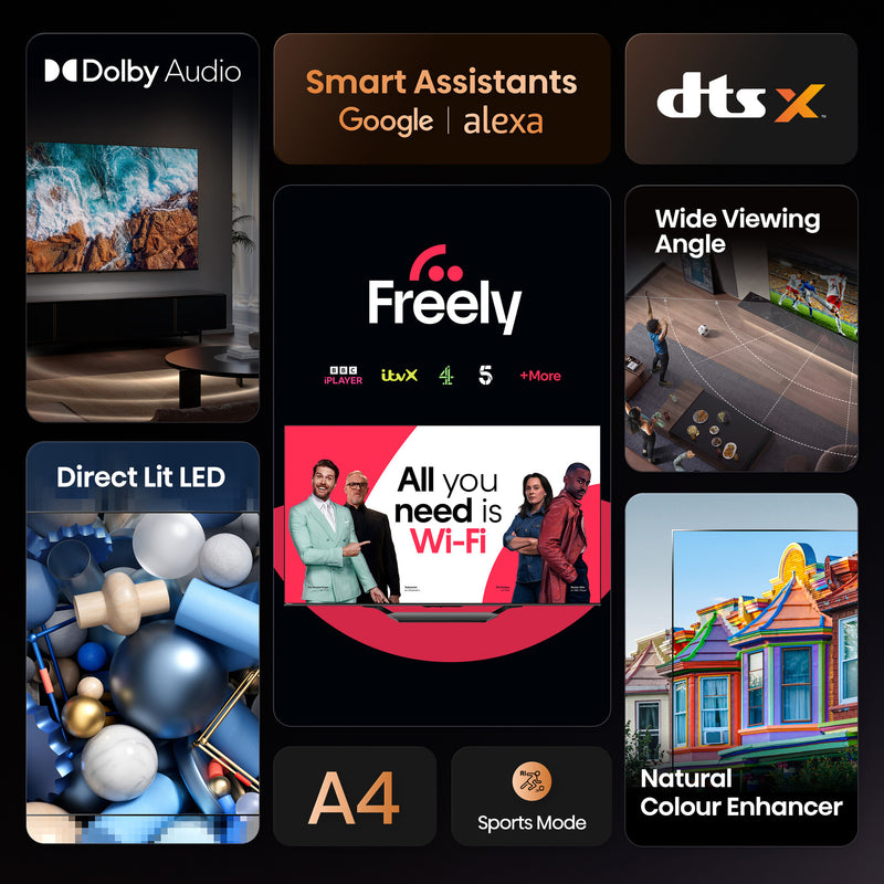 Hisense 40" A4QTUK FHD LED TV with Freely