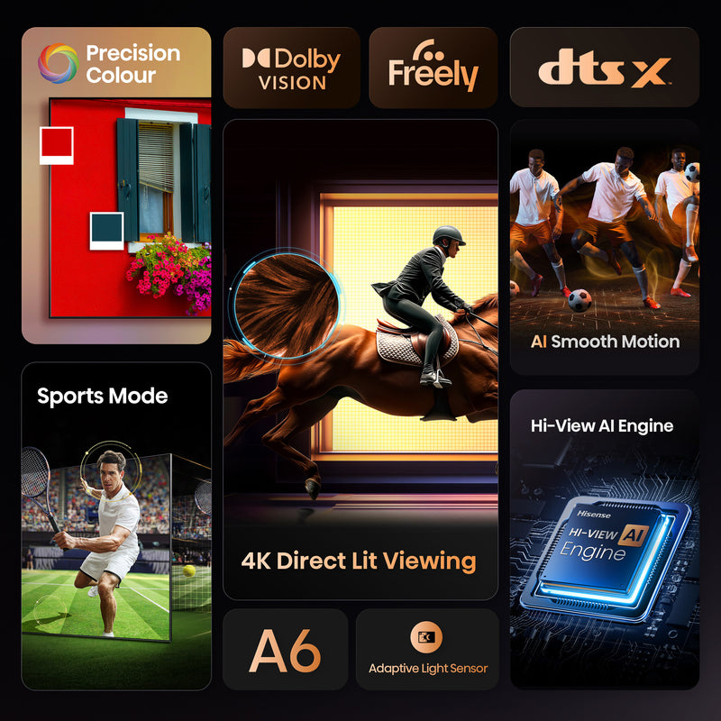 Hisense 55" E6QTUK 4K Ultra HD Smart TV with Freely