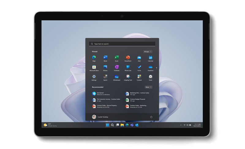 Microsoft Surface Go 4 Intel® N 64 GB 26.7 cm (10.5") 8 GB Wi-Fi 6 (802.11ax) Windows 11 Pro Platinum