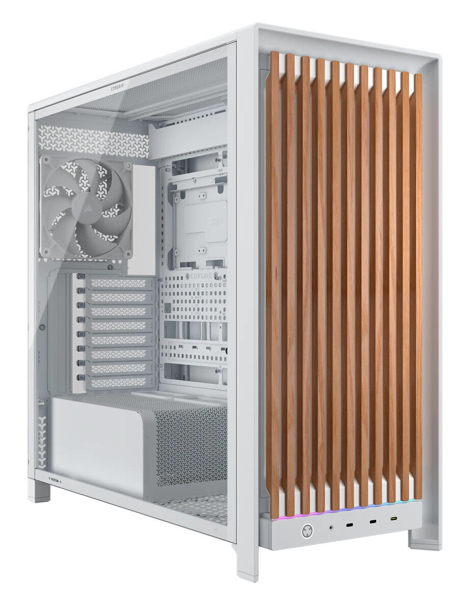 Corsair FRAME 5000D WOOD RS Midi Tower Walnut, White