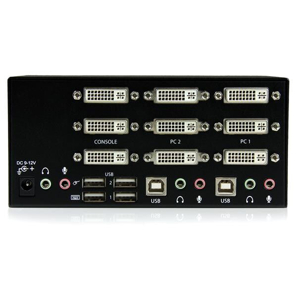 StarTech.com 2 Port Triple Monitor DVI USB KVM Switch with Audio & USB 2.0 Hub - image 3