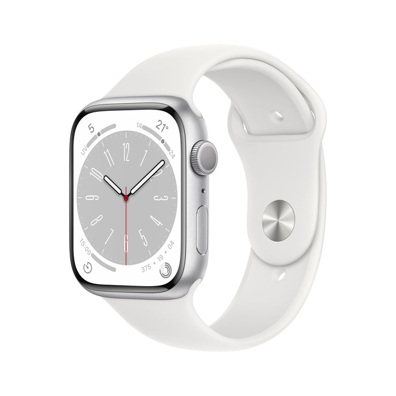 Apple Watch Series 8 OLED 41 mm Digital 352 x 430 pixels Touchscreen Silver Wi-Fi GPS (satellite)
