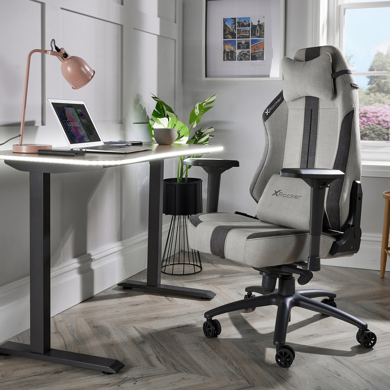 X Rocker | ONYX Office Gaming Chair - Stone/Slate Grey