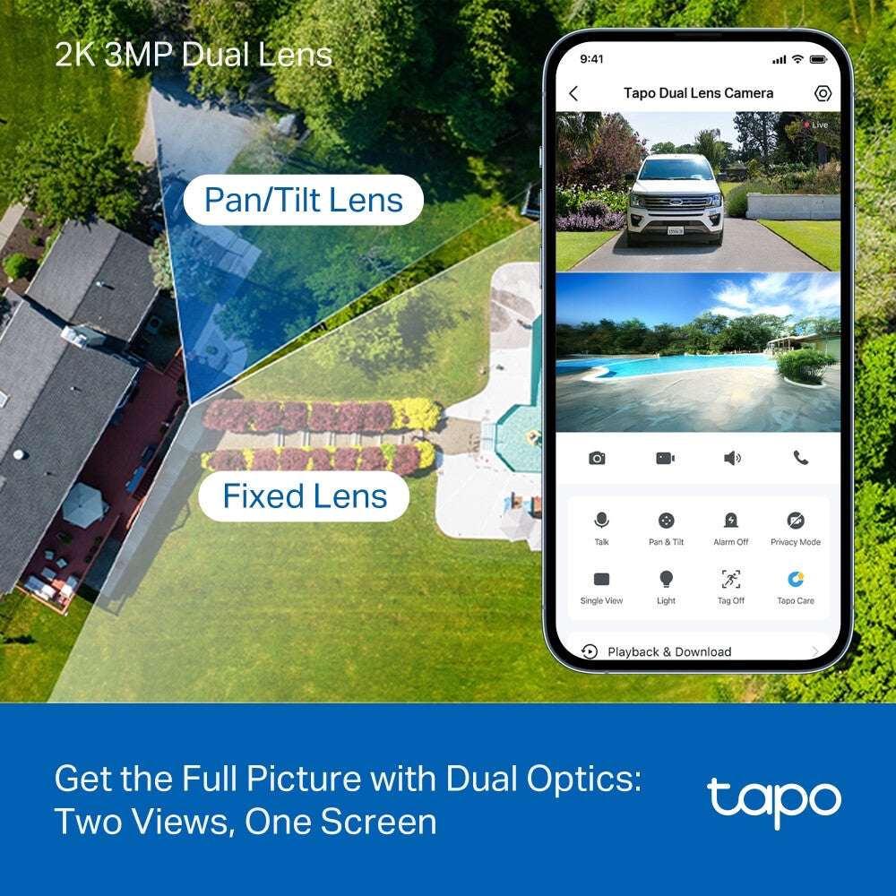 TP-Link Tapo Solar-Pow Dual-Lens Pan/Tilt Sec Cam Kit smart home security kit - image 3
