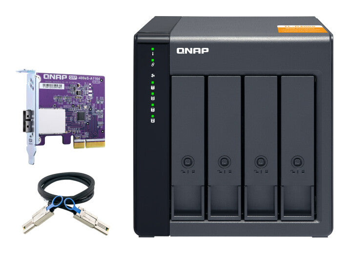QNAP TL-D400S HDD/SSD enclosure Black 2.5/3.5"