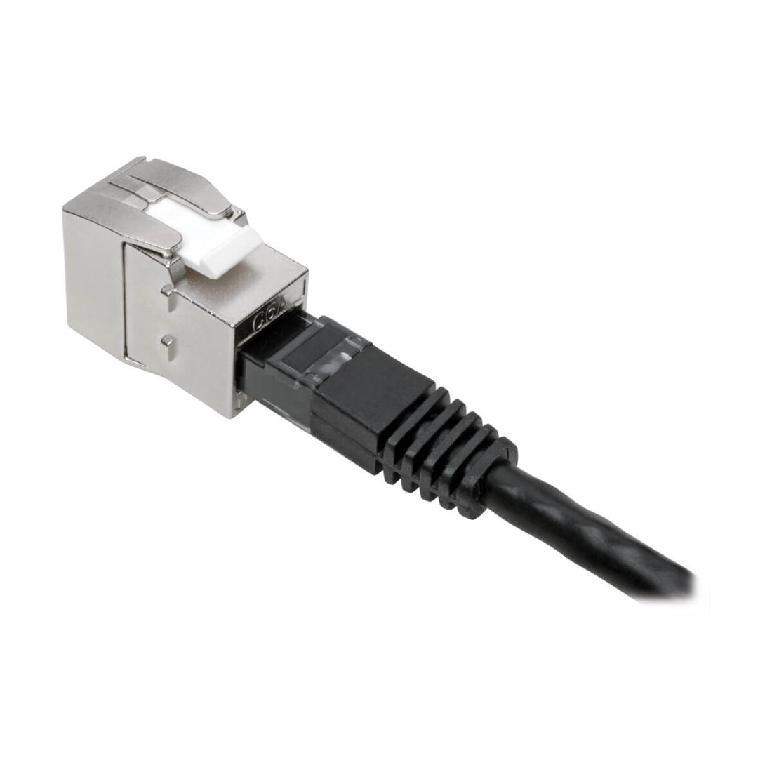 Tripp Lite N238-001-SH-TF Keystone Jack Cat6a/Cat6/Cat5e, RJ45, Shielded, Dust Cap - Toolless, PoE/PoE+ Compliant, TAA
