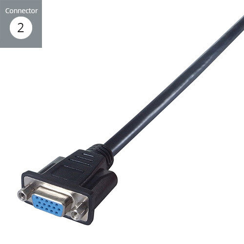 connektgear 0.25m AV Snap-In VGA Module 25 x 50mm - Socket to Socket - White