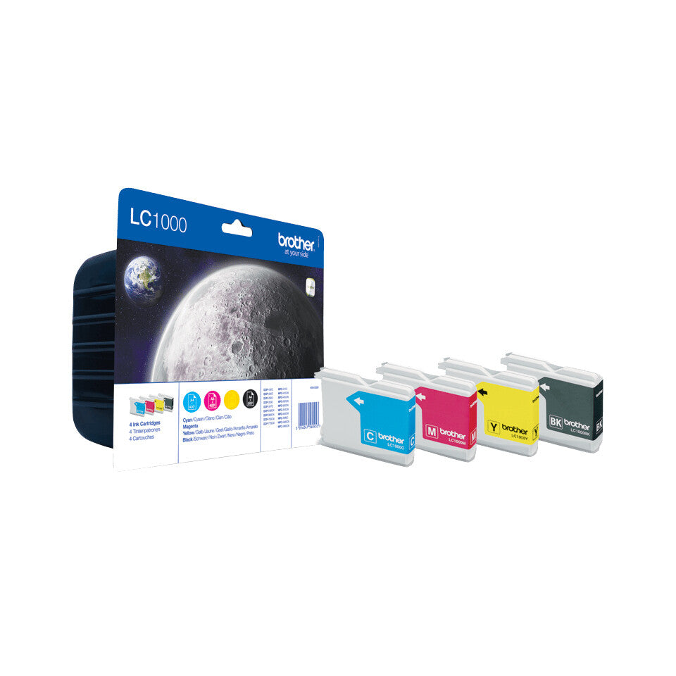 Brother LC1000VALBP ink cartridge 4 Original High (XL) Yield Black, Cyan, Magenta, Yellow