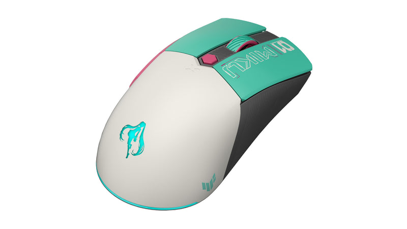 ASUS TUF Gaming Mini Wireless Hatsune Miku Edition mouse Right-hand RF Wireless + Bluetooth + USB Type-A Optical 1200 DPI