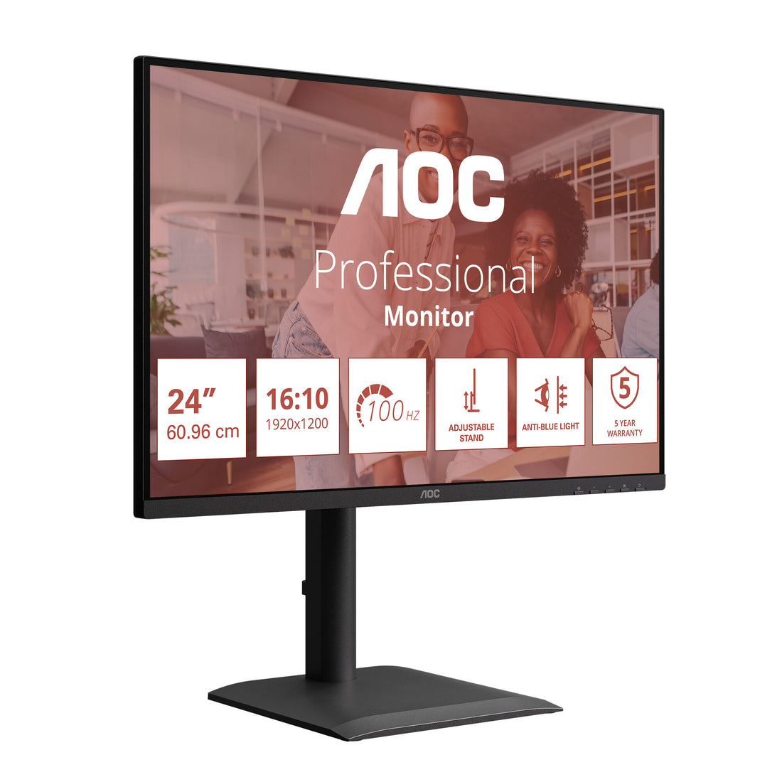 AOC E4 X24E4U computer monitor 24" 1920 x 1200 pixels Full HD LED Black - image 3