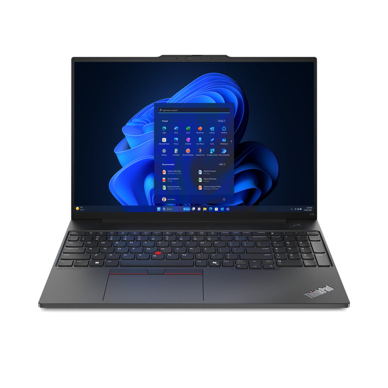 Lenovo ThinkPad E16 Gen 2 (Intel) Intel Core Ultra 5 125U Laptop 40.6 cm (16") WUXGA 16 GB DDR5-SDRAM 256 GB SSD Wi-Fi 6E (802.11ax) Windows 11 Pro English Black