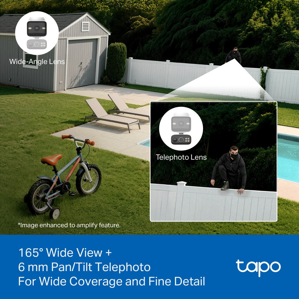 TP-Link Tapo Solar-Pow Dual-Lens Pan/Tilt Sec Cam Kit smart home security kit - image 5